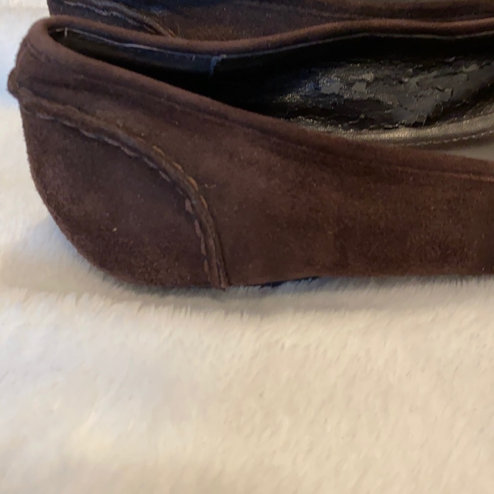 Women’s Calvin Klein women’s brown suede flats shoes, sz 7 - Picture 6 of 14